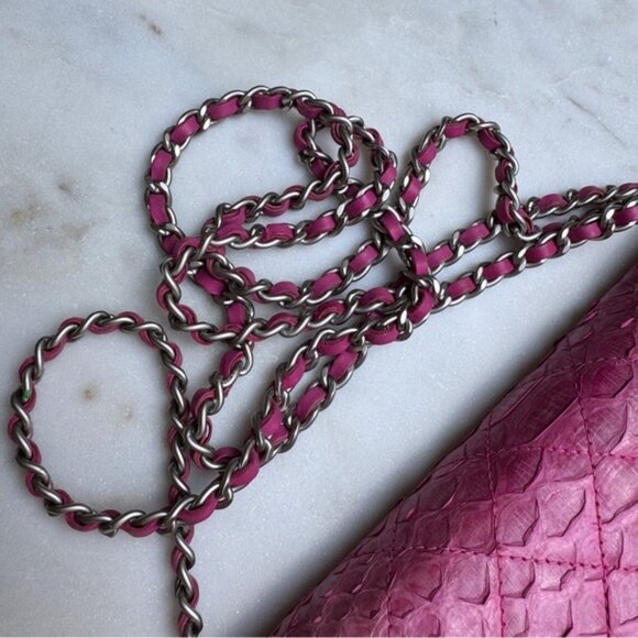Chanel Exotic Python Boy WOC Wallet on Chain Crossbody - Picture 8 of 15